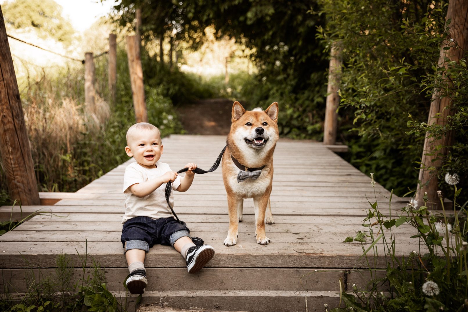 1-vuotiskuvaus, poika ja koira - Helsinki - Siru Danielsson Photography